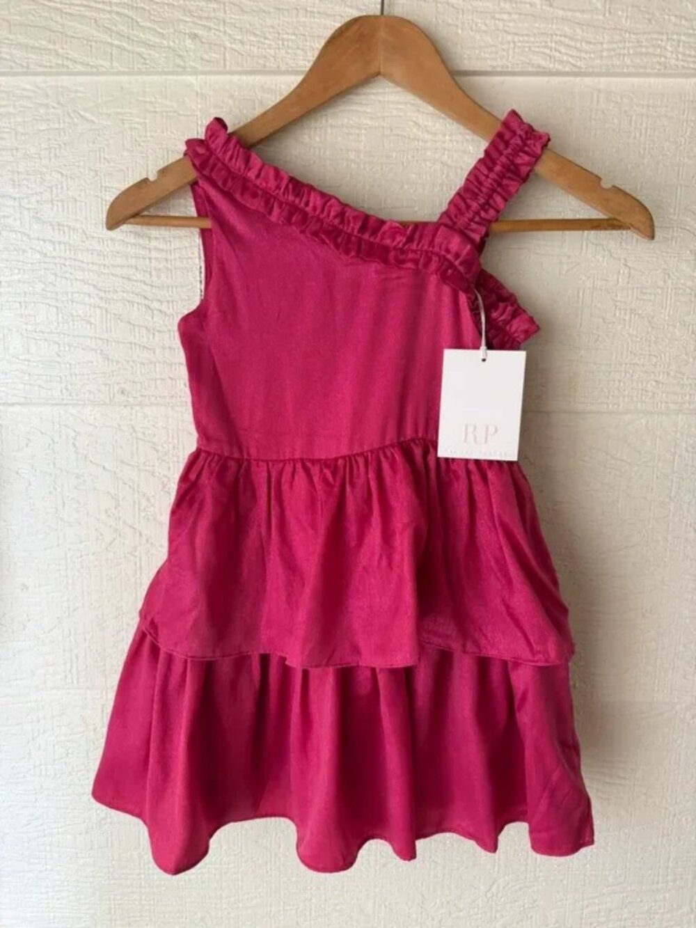 Rachel Parcell Girls Size 5 Berry Pink Ruffle Party Dress